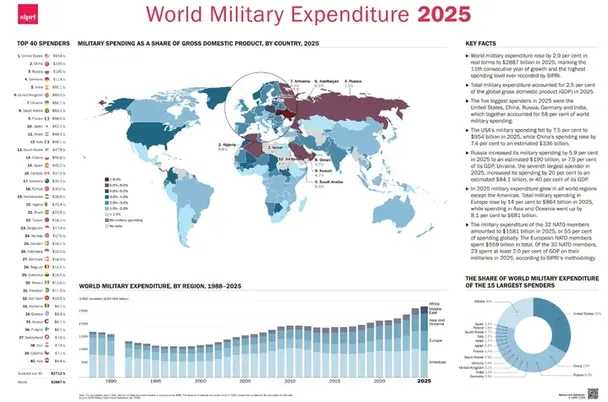 Сколько мир потратил на военные нужды в 2025 году / © Скриншот