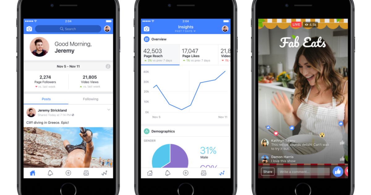 Facebook створив програму для редагування відео та прямих трансляцій