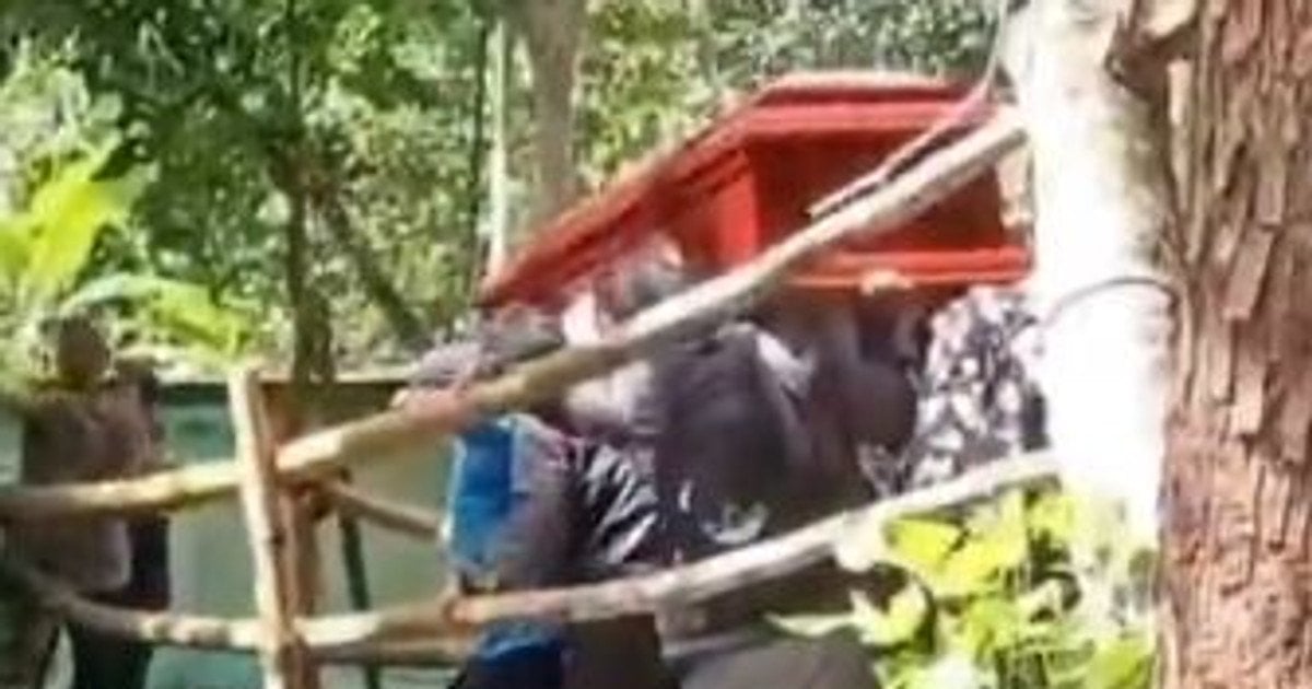 Люди з труною впали у річку