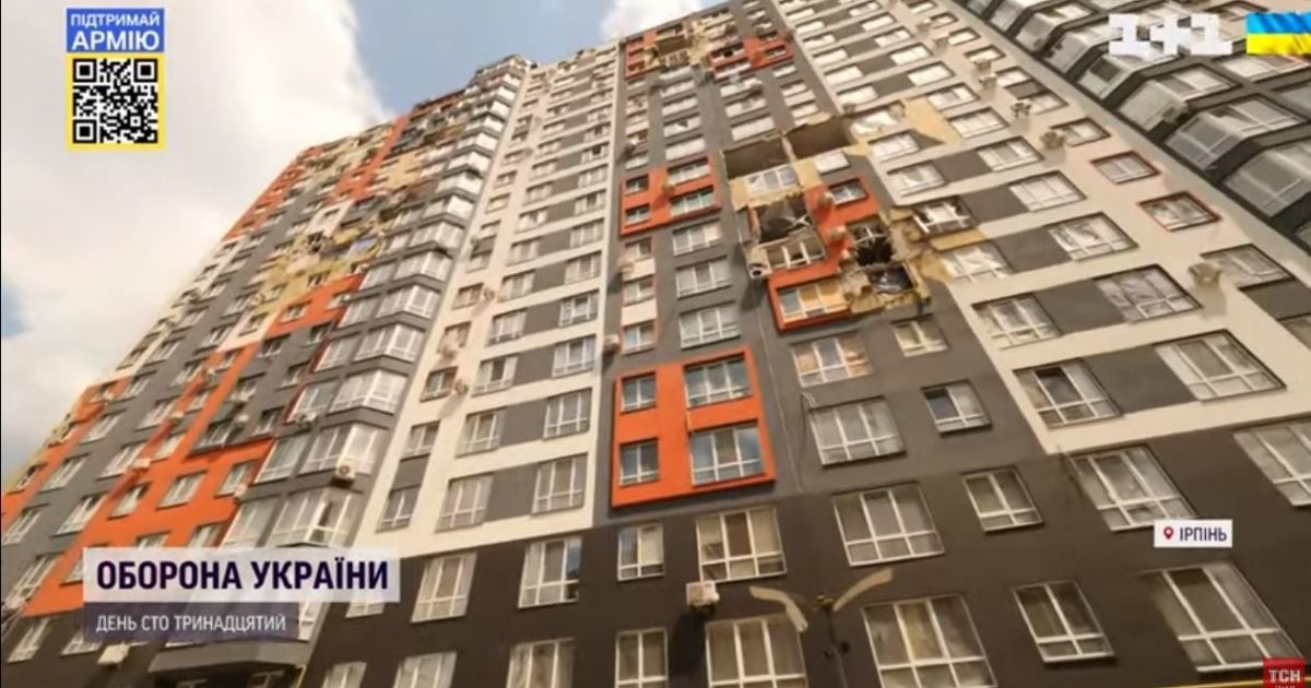 Жители 18-этажки Ирпеня самостоятельно принялись чинить дом, но на все ...