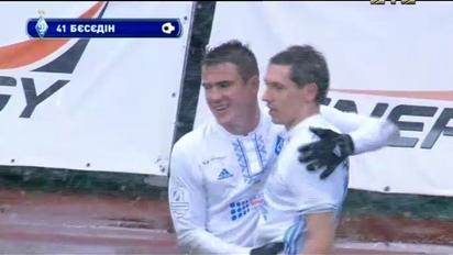 Заря - Динамо - 1:2. Видео гола Беседина