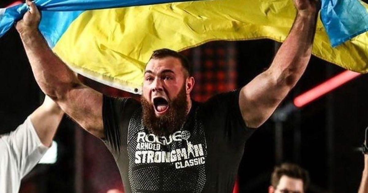 "П****ц Российской Федерации": украинский стронгмен мощно отпраздновал победу на турнире в США (видео)