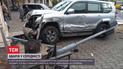 В центре Одессы внедорожник вылетел на тротуар