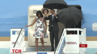 Барак Обама прилетел на Кубу с официальным визитом