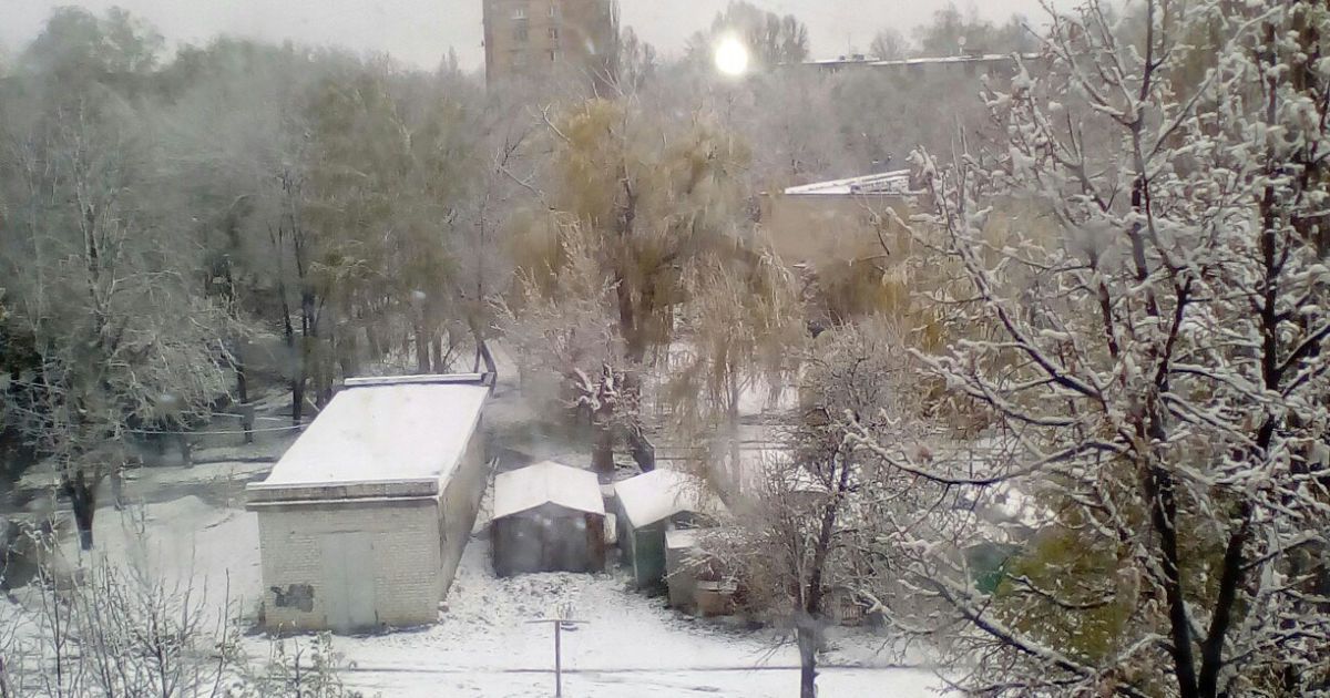 Сніг у Лозовій_6 / © vk/lozova_ua