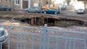 В Киеве часть дороги ушла под землю
