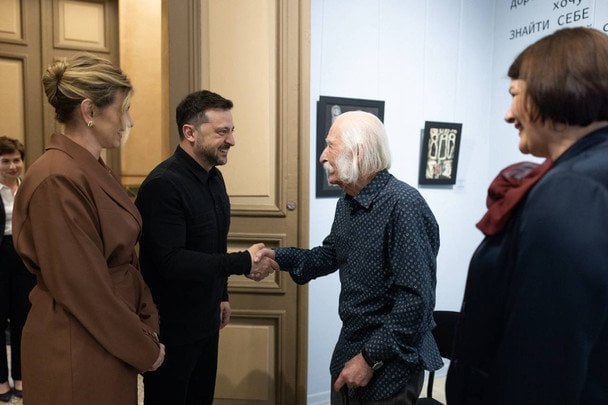 Олена і Володимир Зеленські та Іван Марчук / © Instagram Олени Зеленської