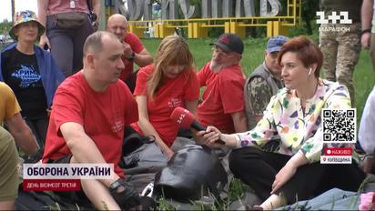 5 часов пешком на протезе! Ветеран Сергей Храпко завершил марафон для помощи раненому бойцу!