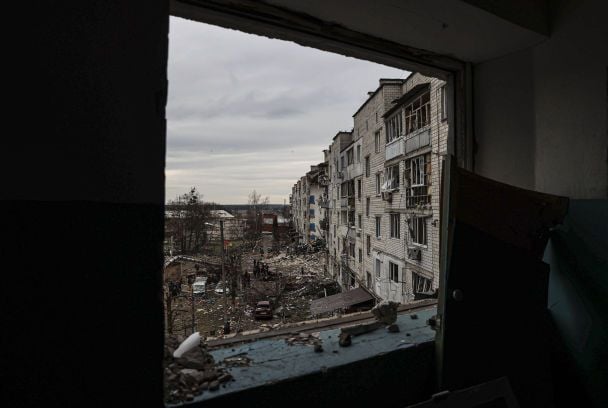Дом после атаки оккупантов / © gettyimages.com