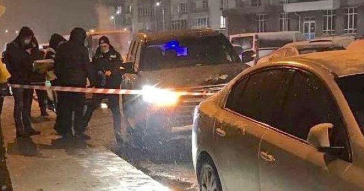 Расстрел "Лексуса" в Днепровском районе Киева
