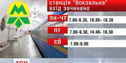 Киевскую станцию метро «Вокзальная» сегодня закрыли на вход