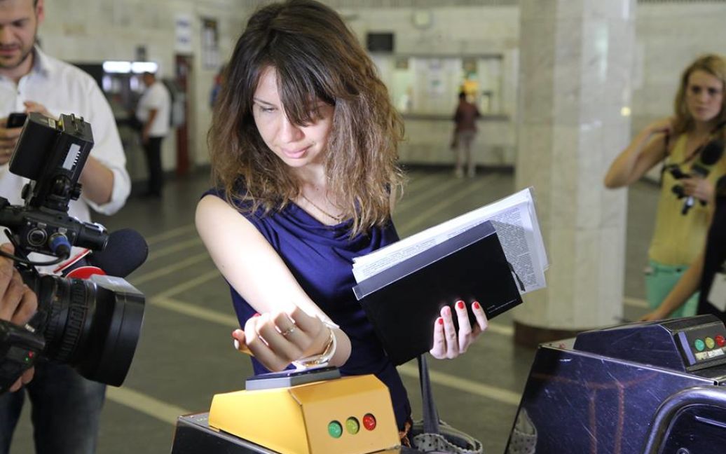Во время презентации банковских терминалов для оплаты проезда в метро / © Киевский метрополитен