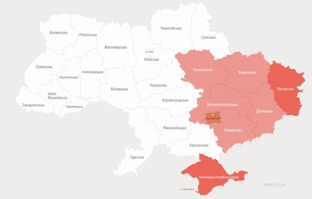В Украине 8 мая раздается воздушная тревога.