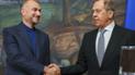 Міністр закордонних справ Ірану Хоссейн Амірабдоллахян та його російський колега Сергій Лавров