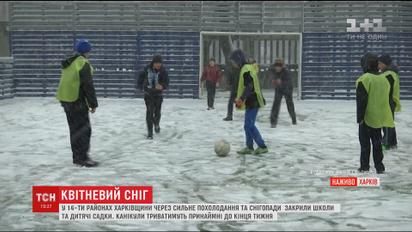 На Харківщину південний циклон приніс сніг з дощем