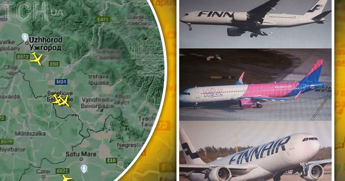 Над Україною помітили три пасажирські літаки / Колаж: ТСН.ua
