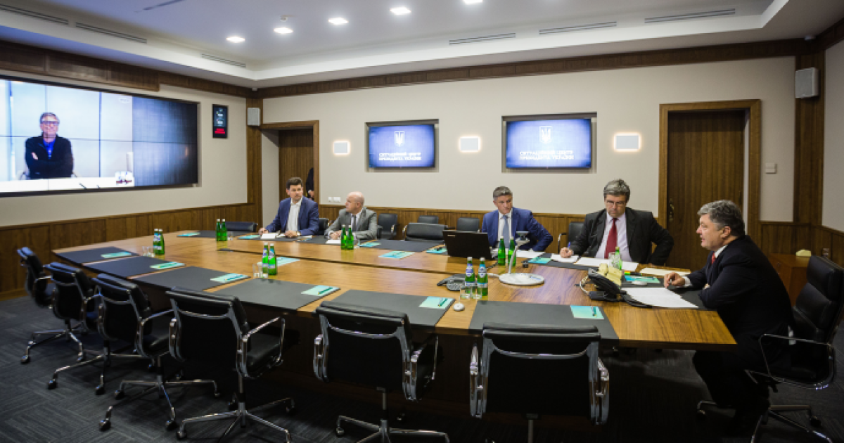 Билл Гейтс поблагодарил за то, что вопросы борьбы с полиомиелитом находится на личном контроле президента Украины
