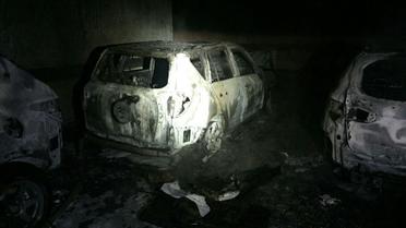пожежа на паркінгу_2 / © Управління ДСНС Києва