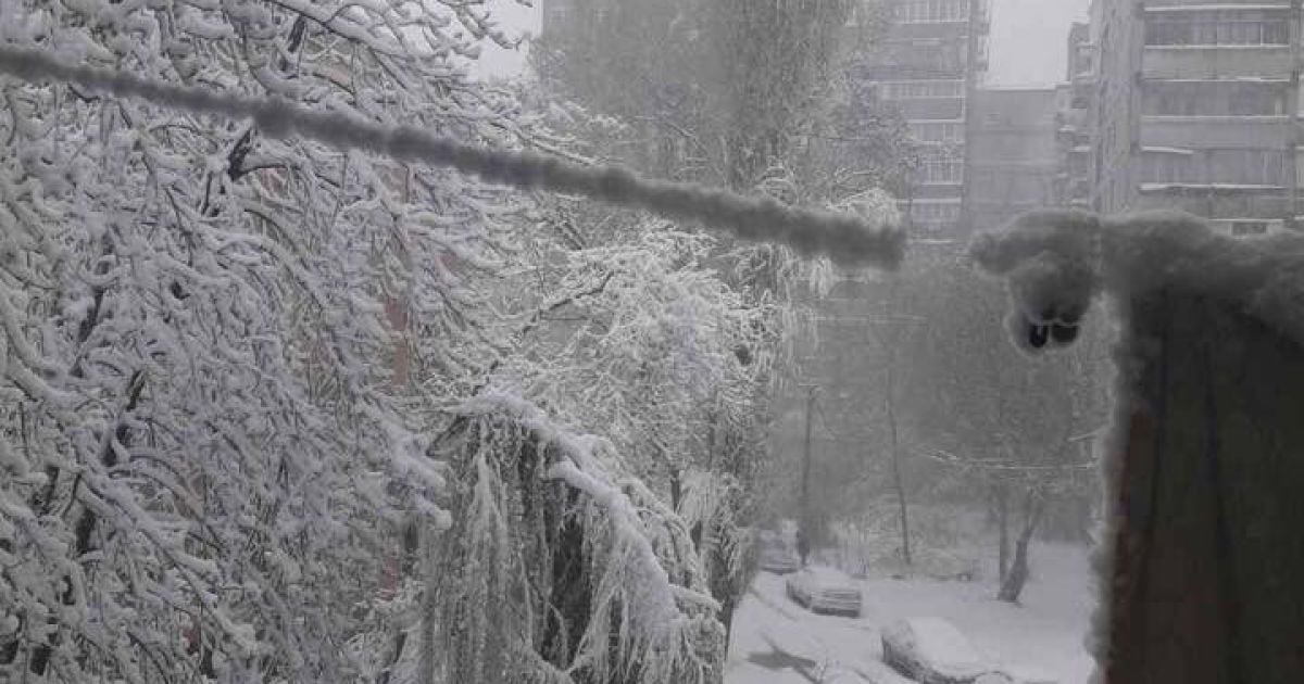 сніг у Дніпрі / © Facebook/Igor Zinkevych