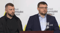 Керівник САП Олександр Клименко (ліворуч) та директор НАБУ Семен Кривонос (праворуч)
