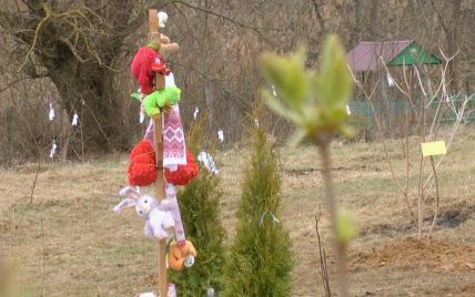 В Хмельницкой области высадили парк как память о погибших на войне детях: деревья украсили ангелочками