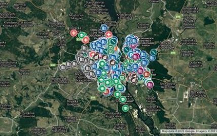 Обнародована интерактивная карта Киева с адресами подземных хранилищ