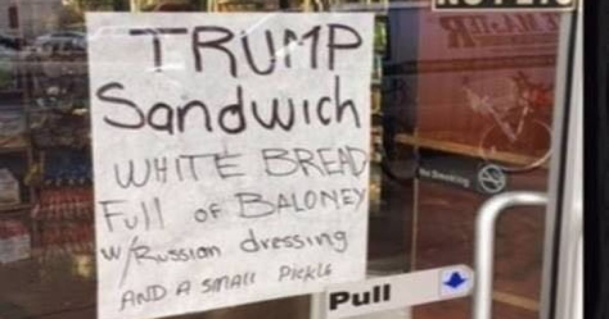 Маленький огурчик и русский соус: Трампа троллят сэндвичем с его именем