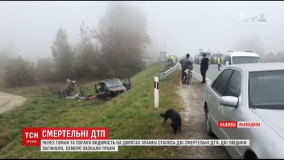 Через туман на Львівщині сталося одразу дві смертельні ДТП