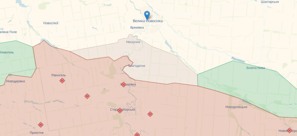 Благодатне на карті / © Deepstatemap
