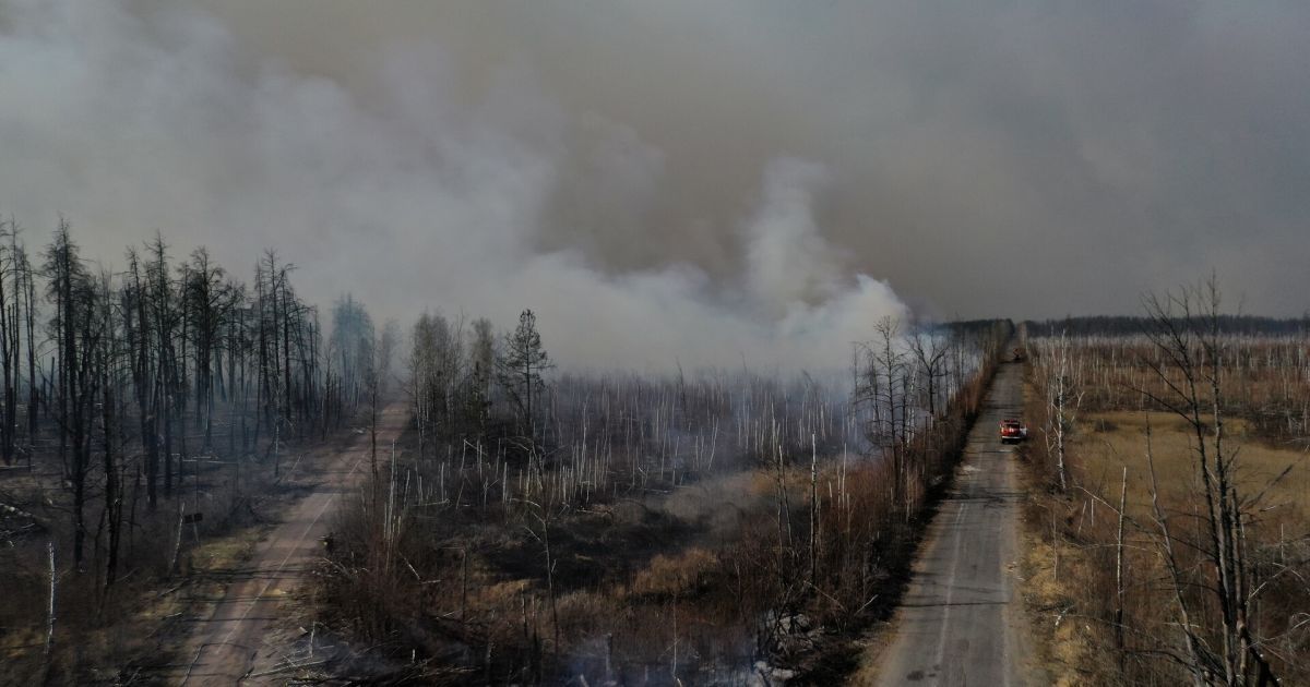 В Чернобыльской зоне снова начался пожар