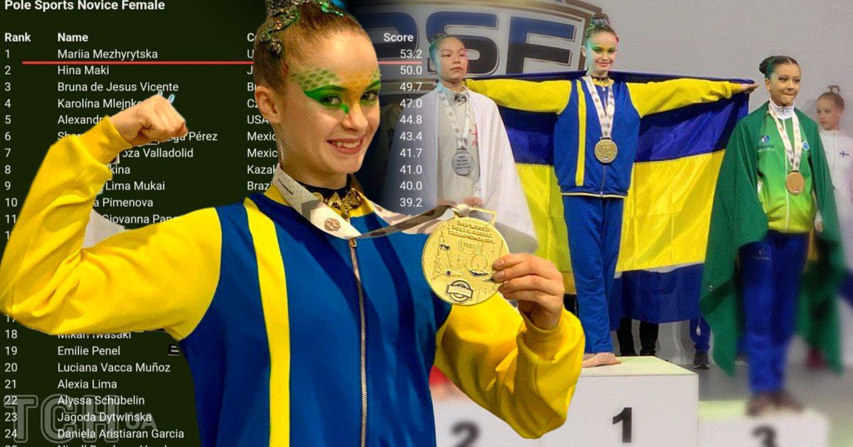 Коллаж ТСН.ua. 13-летняя харьковчанка завоевала первенство на чемпионате мира по пилонному спорту.