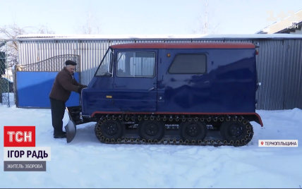 В Тернопольской области изобретатель смастерил снегоход