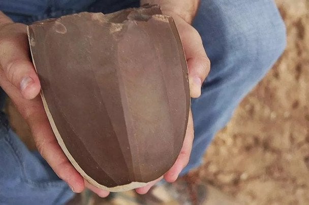 Крем’яний нуклеус, виявлений на місці розкопок / © Israel Antiquities Authority