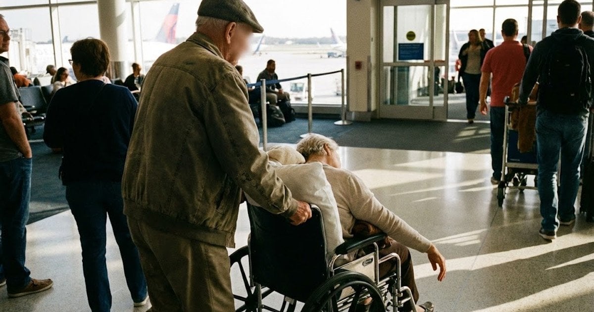 Чоловік намагався посадити в літак мертву дружину