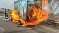Під Києвом на мосту згоріла вантажна "Газель"