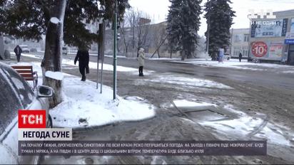 Погода в Украине: начало недели будет с осадками, туманом и порывистым ветром