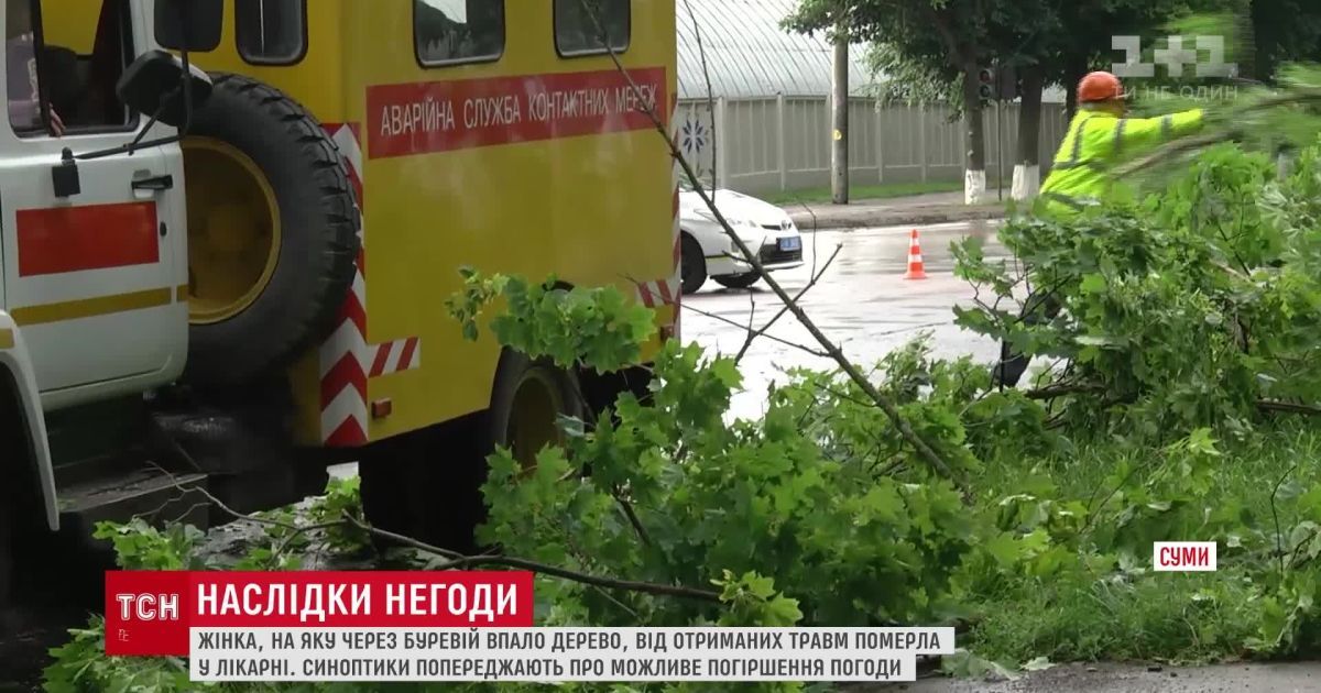 На Сумщині від потужного буревію загинула жінка