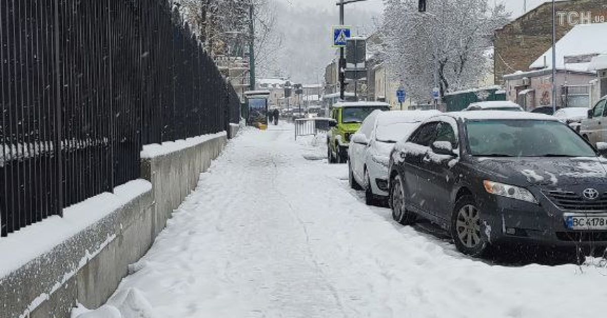 сніг у Львові / © ТСН