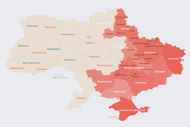Росія атакує Україну БпЛА: напрямок руху