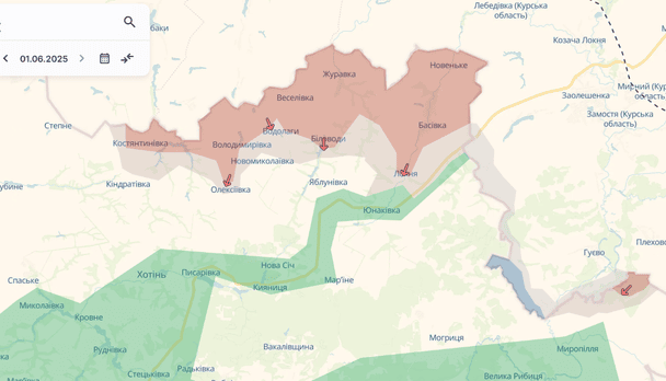 Наступление РФ на Сумщине / © Deepstatemap
