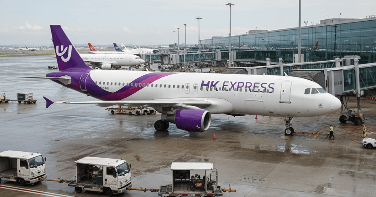 Літак HK Express в аеропорту