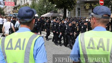 В Киеве приняли присягу патрульные / © Украинская правда