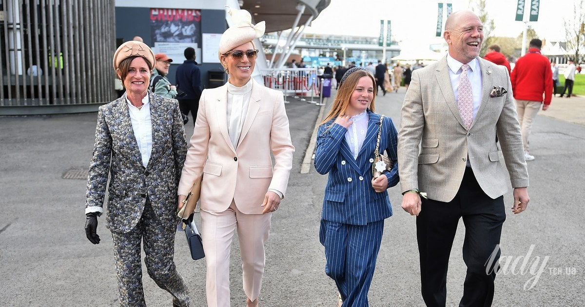 Зара Тіндал і її дочка Міа Тіндал і чоловік Майк Тіндал