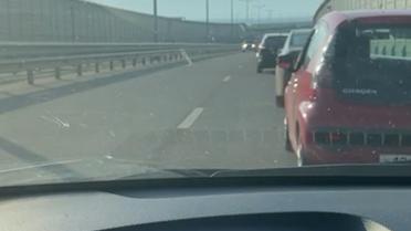 На Крымском мосту оккупанты неожиданно объявили воздушную тревогу