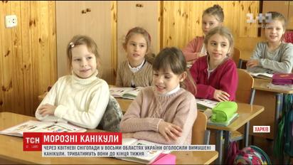 У восьми областях України оголосили вимушені канікули у школах