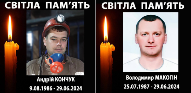 Двоє загиблих шахтарів / © Максим Козицький / Facebook