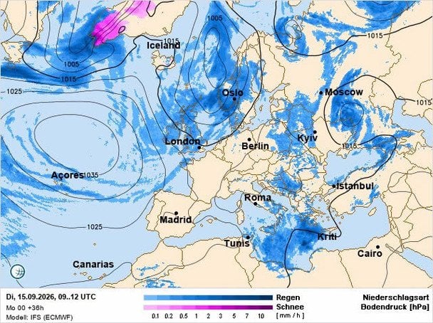 Метеорологічна мапа / © Наталія Діденко / Facebook