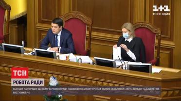 Как продвигаются вопросы бюджета и закона о "особом статусе" Донбасса в парламенте