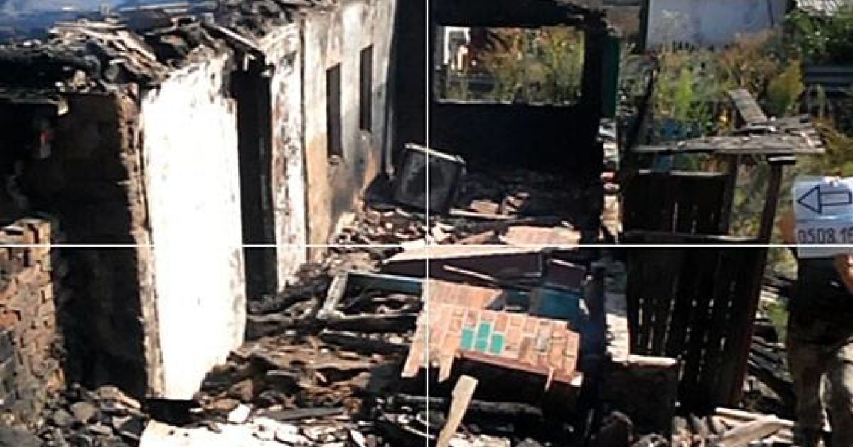 Боевики запрещенными минометами полностью разрушили дом и убили теленка в Зайцево