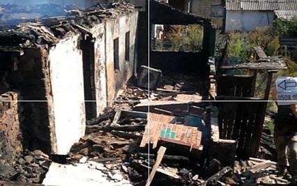Боевики запрещенными минометами полностью разрушили дом и убили теленка в Зайцево